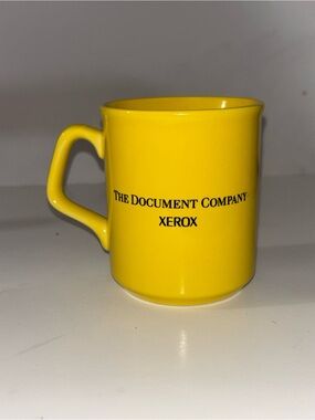 Xerox Bright Yellow Ceramic Mug with 'The Document Company' Logo